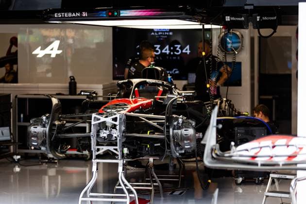 Alpine F1 Team A524, mechanical detail during the Formula 1 Rolex Belgian Grand Prix 2024, 14th round of the 2024 Formula One World Championship, WM, Weltmeisterschaft from July 26 to 28, 2024 on the Circuit de Spa-Francorchamps, in Stavelot, Belgium - F1 - BELGIAN GRAND PRIX 2024 DPPI Panoramic  240725_R14_BELGIO_DP_JFR63714.CR3_