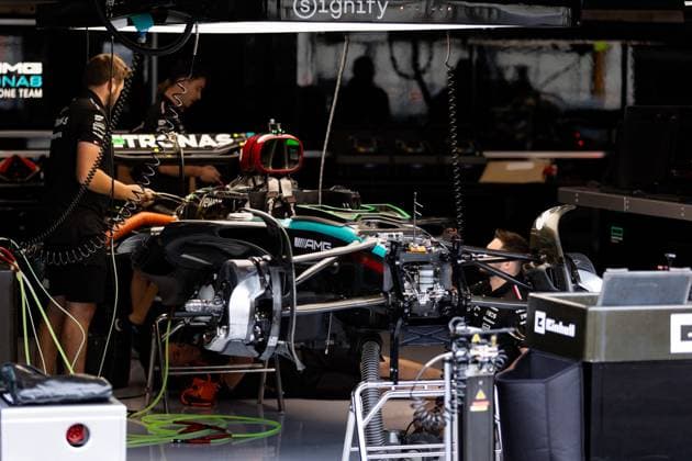Mercedes AMG F1 Team illustration during the Formula 1 Rolex Belgian Grand Prix 2024, 14th round of the 2024 Formula One World Championship, WM, Weltmeisterschaft from July 26 to 28, 2024 on the Circuit de Spa-Francorchamps, in Stavelot, Belgium - F1 - BELGIAN GRAND PRIX 2024 DPPI Panoramic  240725_R14_BELGIO_DP_JFR63741.CR3_