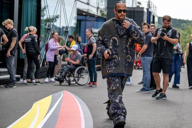 STAVELOT, BELGIUM: Lewis Hamilton, racing for the Mercedes F1 team during the 2024 Formula 1 Belgian Grand Prix at the Circuit de Spa-Francorchamps in Stavelot, Belgium