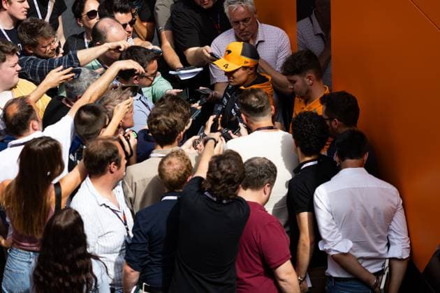 NORRIS Lando (gbr), McLaren F1 Team MCL38, portrait during the Formula 1 Rolex Belgian Grand Prix 2024, 14th round of the 2024 Formula One World Championship, WM, Weltmeisterschaft from July 26 to 28, 2024 on the Circuit de Spa-Francorchamps, in Stavelot, Belgium - F1 - BELGIAN GRAND PRIX 2024 DPPI Panoramic  240725_R14_BELGIO_DP_JFR64616.CR3_