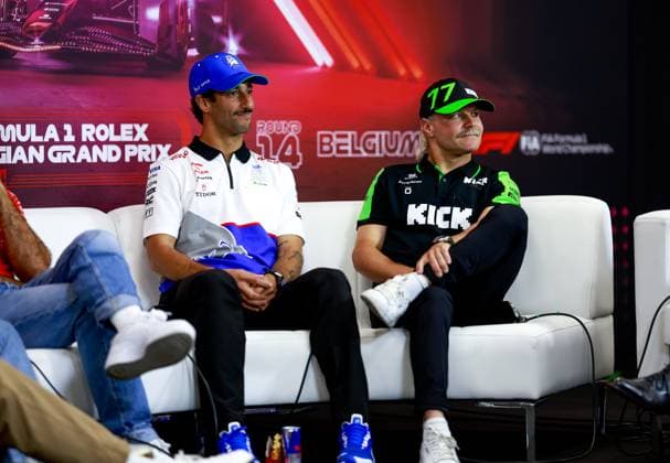 3 Daniel Ricciardo AUS, Visa Cash App RB Formula One Team , 77 Valtteri Bottas FIN, Stake F1 Team Kick Sauber , F1 Grand Prix of Belgium at Circuit de Spa Francorchamps on July 25, 2024 in Spa Francorchamps, Belgium Photo by HOCH ZWEI Spa Francorchamps Belgium