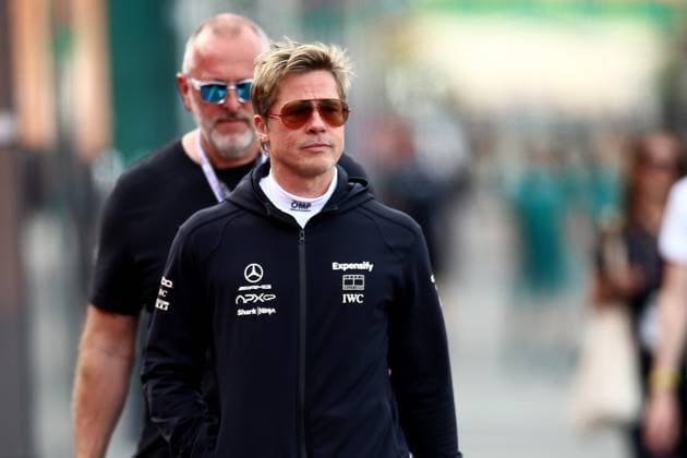 25 07 2024, xsvx, Motorsport FIA Formula 1, Belgian Grand Prix 2024 emspor, v l Brad Pitt Team APXGP Apex Sonny Hayes FIA REGULATIONS PROHIBIT ANY USE OF PHOTOGRAPHS as IMAGE SEQUENCES and or QUASI VIDEO Spa