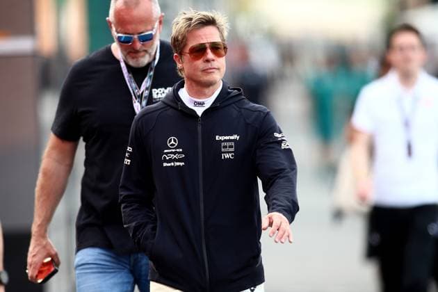 25 07 2024, xsvx, Motorsport FIA Formula 1, Belgian Grand Prix 2024 emspor, v l Brad Pitt Team APXGP Apex Sonny Hayes FIA REGULATIONS PROHIBIT ANY USE OF PHOTOGRAPHS as IMAGE SEQUENCES and or QUASI VIDEO Spa