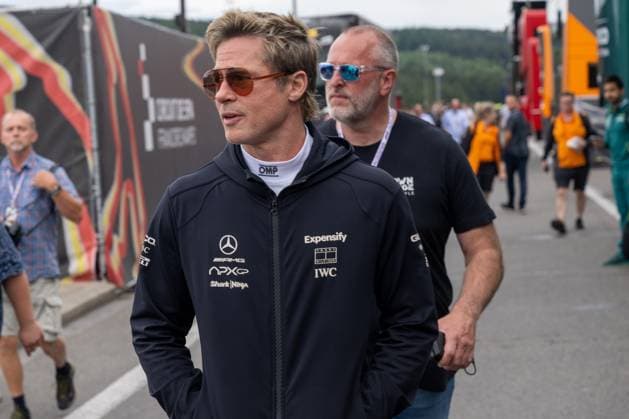 American actor Brad Pitt is pictured at the preparations for the Grand Prix F1 of Belgium race, in Spa-Francorchamps, Thursday 25 July 2024. The Spa-Francorchamps Formula One Grand Prix takes place this weekend, from July 25th to July 28th. JONASxROOSENS  x97034565x