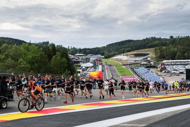 Run for Anthoine Hubert organised by Pierre Gasly during the Formula 1 Rolex Belgian Grand Prix 2024, 14th round of the 2024 Formula One World Championship, WM, Weltmeisterschaft from July 26 to 28, 2024 on the Circuit de Spa-Francorchamps, in Stavelot, Belgium - F1 - BELGIAN GRAND PRIX 2024 DPPI Panoramic  240725_R14_BELGIO_DP_AV3_8670