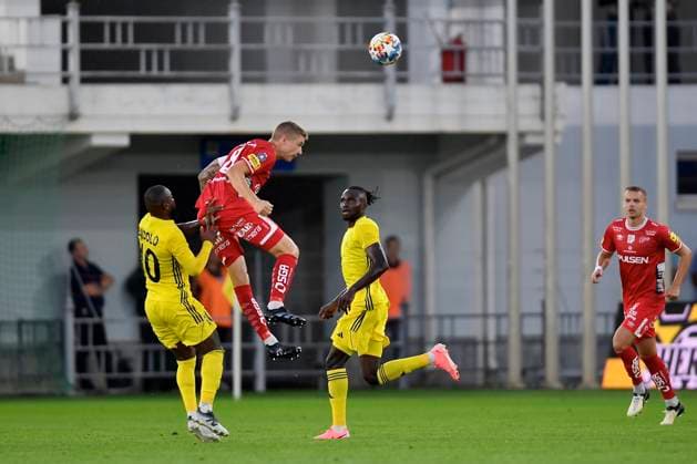 240725 Sebastian Holmen of Elfsborg during the UEFA Europa League qualification match between Sheriff Tiraspol and Elfsborg on July 25, 2024 in Tiraspol Photo Alex Nicodim BILDBYRAN COP 282 AN0008 fotboll football soccer fotball uefa europa league sheriff tiraspol elfsborg bbeng qualification  Copyright: ALEXxNICODIM BB240725ZK036