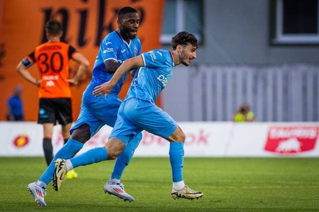 RUZOMBEROK - TRABZONSPOR UEFA EUROPA LEAGUE Goal scored by Cihan Canak of Trabzonspor during the 1st leg of Second qualifying round of the UEFA Europa League football match between MFK Ruzomberok and Trabzonspor. Ruzomberok, Slovakia, July 25, 2024. PUBLICATION NOT IN SLOVAKIA Ruzomberok Copyright: xBranislavxRackox 080A5095