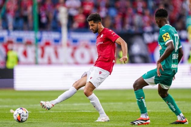 25.07.2024 KRAKOW UL. REYMONTA ( POLAND ) PILKA NOZNA ( FOOTBALL ) LIGA EUROPY UEFA ( UEFA EUROPA LEAGUE ) - 2. RUNDA ELIMINACJI ( SECOND QUALIFYING ROUND ) MECZ WISLA KRAKOW - RAPID WIEDEN ( GAME RAPID WIEN ) NZ MARC CARBO FOTO BORYS GOGULSKI CYFRASPORT NEWSPIX.PL --- Newspix.pl  20240725_CSBG_0067