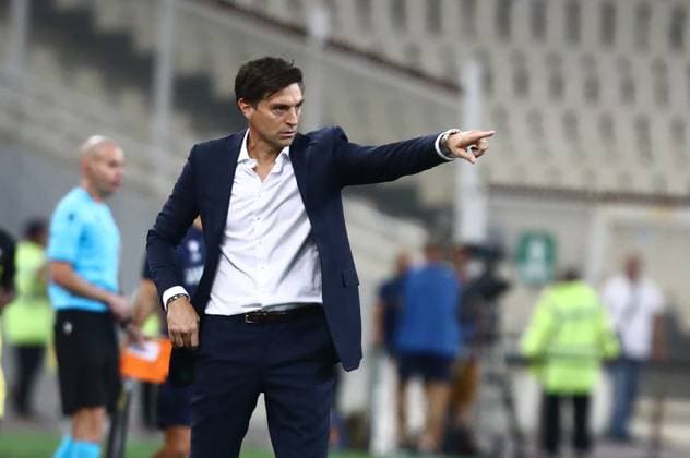 Diego Martin Alonso manager of Panathinaikos in action during the UEFA Europa League second qualifying round 1st leg match between Panathinaikos and Botev Plovdiv held in OAKA Arena in Athens, Greece, 25 July 2024. IMAGO ONE INCH PRODUCTIONS ATHENS Greece Copyright: xOnexInchxProductionsx 6281082