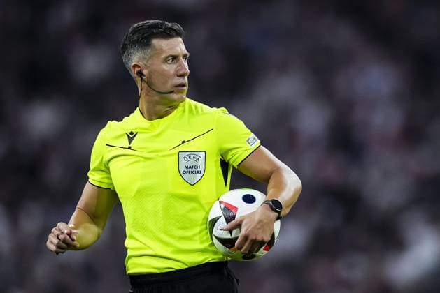 AMSTERDAM , 25-07-2024, JohanCruijff ArenA , Season 2024-2025. UEFA Europa League Second qualifying round Football between Ajax and Vojvodina ,Referee Cesar Soto Grado Ajax - Vojvodina  x25835733x Copyright: