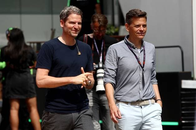25 07 2024, xsvx, Motorsport FIA Formula 1, Belgian Grand Prix 2024 emspor, f l Sky commentator Sascha Roos TV and Peter Hardenacke presenter FIA REGULATIONS PROHIBIT ANY USE OF PHOTOGRAPHS as IMAGE SEQUENCES and or QUASI VIDEO Spa