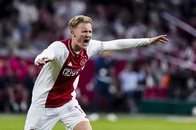 AMSTERDAM , 25-07-2024,JohanCruijff ArenA , Season 2024-2025. UEFA Europa League Second qualifying round Football between Ajax and Vojvodina. Final score 1-0. Ajax player Julian Rijkhoff. Ajax - Vojvodina  x25835826x Copyright: