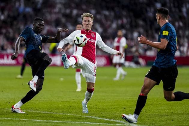 AMSTERDAM , 25-07-2024,JohanCruijff ArenA , Season 2024-2025. UEFA Europa League Second qualifying round Football between Ajax and Vojvodina. Final score 1-0. Ajax player Julian Rijkhoff. Ajax - Vojvodina  x25835831x Copyright:
