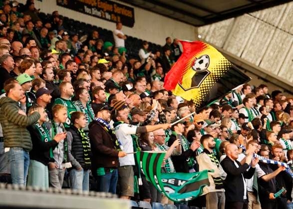 Kilmarnock v Cercle Brugge UEFA Europa League Cercle Brugge supporters during the UEFA Europa League Second Qualifying Round First Leg match at Rugby Park, Kilmarnock UK Newspapers OUT Copyright: xFredxPalmerx FIL-20396-0099