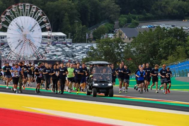 May 25, 2024, Spa-Francorchamps, Belgium: During preparations for the 2024 Belgian Grand Prix, F1, F2, AND F3, paddock personnel have a run in memory of Antoine Hubert who passed away at Circuit of Spa-Francorchamps. Spa-Francorchamps Belgium - ZUMA Pho 20240525_mda_k187_207 Copyright: xAlexisxKahnx