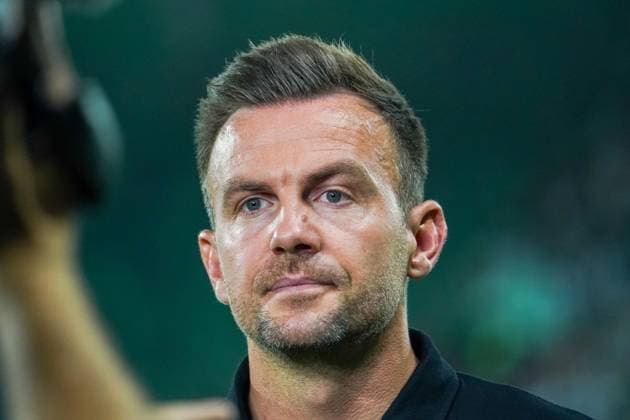 Soccer FC St Gallen 1879 vs FC TOBOL KOSTANAY 2 qualifying round UEFA Conference League Kybunpark St Gallen, Switzerland St Gallen coach Enrico Maassen St Gallen Kybunpark Canton St Gallen Switzerland Copyright: xJoeranxSteinsiekx