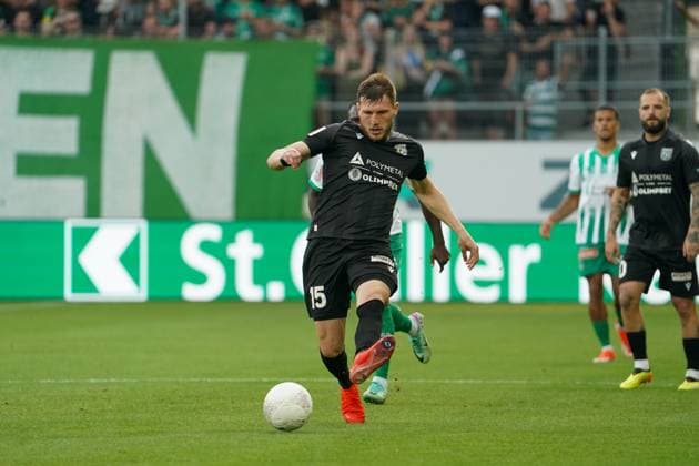 Soccer FC St Gallen 1879 vs FC TOBOL KOSTANAY 2 qualifying round UEFA Conference League Kybunpark St Gallen, Switzerland Tobols Albert Gabaraev St Gallen Kybunpark Kanton St Gallen Switzerland Copyright: xJoeranxSteinsiekx