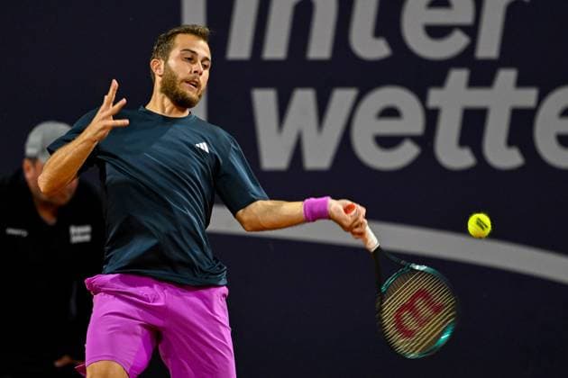 TENNIS - ATP, Tennis Herren Generali Open 2024 KITZBUEHEL,AUSTRIA,25.JUL.24 - TENNIS - ATP World Tour, Generali Open. Image shows Hugo Gaston (FRA).  GEPAxpictures xDanielxSchoenherr