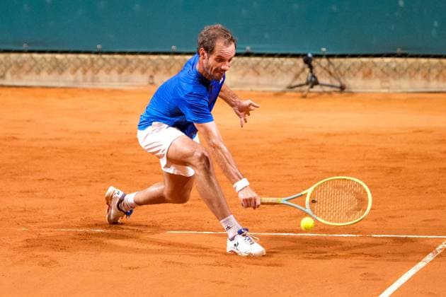 ATP, Tennis Herren Challenger 100 - Internazionali di Verona Richard Gasquet from France is in action during the Internazionali di Verona ATP Challenger 100 tennis tournament at Sports Club Verona in Verona, Italy, on July 25, 2024. Verona Italy Italy  Copyright: xRobertoxTommasinix originalFilename:tommasini-atpchall240725_npFCi.jpg