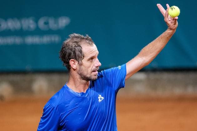 ATP, Tennis Herren Challenger 100 - Internazionali di Verona Richard Gasquet from France is in action during the Internazionali di Verona ATP Challenger 100 tennis tournament at Sports Club Verona in Verona, Italy, on July 25, 2024. Verona Italy Italy  Copyright: xRobertoxTommasinix originalFilename:tommasini-atpchall240725_npM4A.jpg
