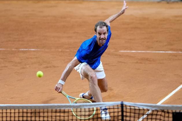 ATP, Tennis Herren Challenger 100 - Internazionali di Verona Richard Gasquet from France is in action during the Internazionali di Verona ATP Challenger 100 tennis tournament at Sports Club Verona in Verona, Italy, on July 25, 2024. Verona Italy Italy  Copyright: xRobertoxTommasinix originalFilename:tommasini-atpchall240725_npnRQ.jpg
