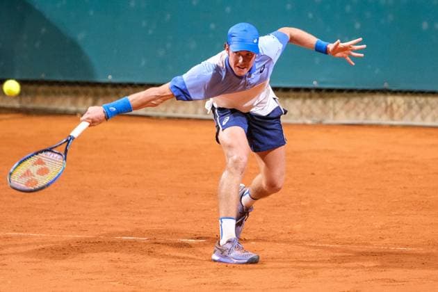Vilius Guabas from Lithuania in action during Internazionali di Verona ATP, Tennis Herren Challenger 100 tennis tournament at Sports Club Verona in Verona on July 25, 2024, Verona Italy.  Copyright: xRobertoxTommasini IPAxSportx xipx xx IPA_48272606 IPA_Agency_IPA48272606