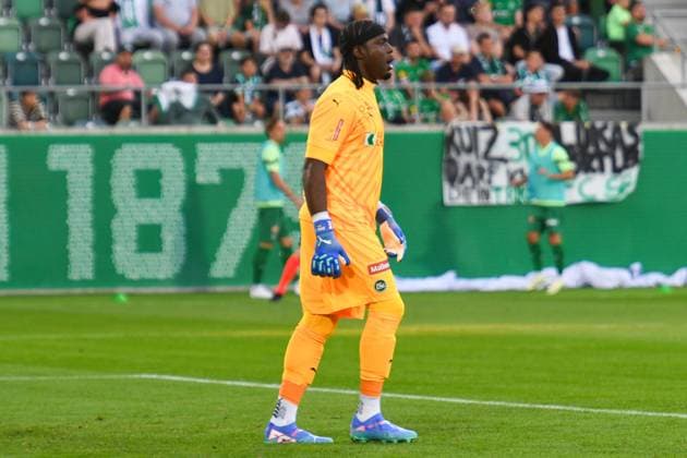 Football UEFA Conference League 2024 Second Qualifying round FC St Gallen vs FC Tobol Kostanay, Arena St Gallen, Switzerland St Gallen Lawrence Ati Zigi St Gallen Stadion Kyburnpark Switzerland Copyright: xFranzxScheferx