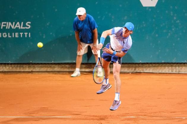 Verona: Vilius Guabas from Lithuania in action during Internazionali di Verona ATP, Tennis Herren Challenger 100 tennis tournament at Sports Club Verona in Verona on July 25, 2024, Verona Italy. International Tennis match - ATP CHALLENGER - INTERNAZIONALI DI VERONA  - ZUMAp169 20240725_zsa_p169_047 Copyright: xRobertoxTommasini IPAxSportx
