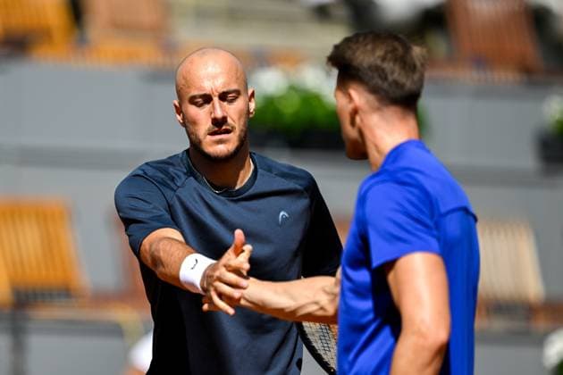 TENNIS - ATP, Tennis Herren Generali Open 2024 KITZBUEHEL,AUSTRIA,26.JUL.24 - TENNIS - ATP World Tour, Generali Open. Image shows Constantin Frantzen (GER) and Hendrik Jebens (GER).  GEPAxpictures xDanielxSchoenherr