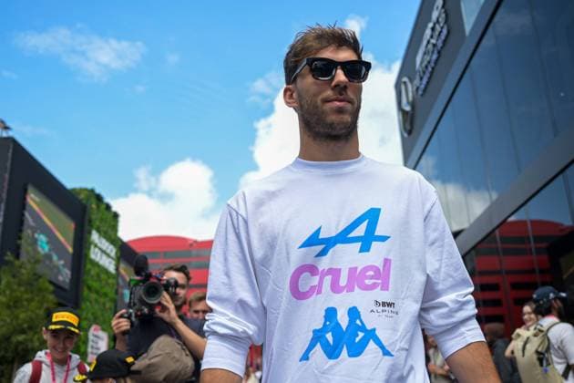 Alpine French rider Pierre Gasly pictured ahead of the free training ahead of the Grand Prix F1 of Belgium race, in Spa-Francorchamps, Friday 26 July 2024. The Spa-Francorchamps Formula One Grand Prix takes place this weekend, from July 25th to July 28th. JONASxROOSENS  x97072785x
