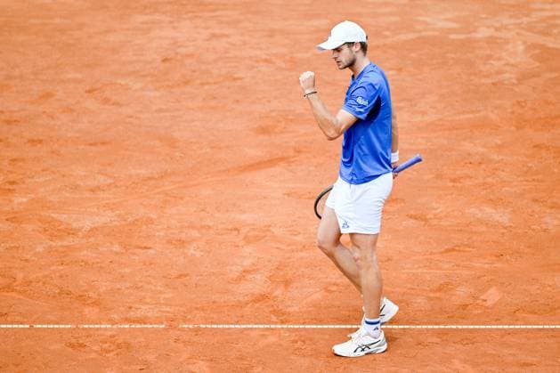 TENNIS - ATP, Tennis Herren Generali Open 2024 KITZBUEHEL,AUSTRIA,26.JUL.24 - TENNIS - ATP World Tour, Generali Open. Image shows the rejoicing of Yannick Hanfmann (GER).  GEPAxpictures xDanielxSchoenherr
