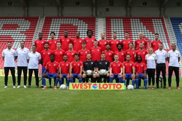 Team of KFC Uerdingen 05 Teamphoto, , KFC Uerdingen, Grotenburg Stadion on July 26, 2024 in Krefeld, Germany Photo by Oliver Kaelke DeFodi Images Team of KFC Uerdingen 05 Players are seen, , KFC Uerdingen, Grotenburg Stadion on July 26, 2024 in Krefeld, Germany Photo by Oliver Kaelke DeFodi Images Defodi 678 2024 07 26 OK kfc 0117 Defodi-678