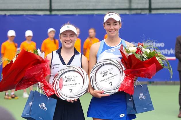 WARSZAWA 26.07.2024 TURNIEJ WTA, Tennis Damen 125 POLISH OPEN --- TENNIS TOURNAMENT WTA 125 POLISH OPEN IN WARSAW CELINE NAEF NINA STOJANOVIC FOT. ANNA KLEPACZKO FOTOPYK NEWSPIX.PL --- Newspix.pl  240726LUM027