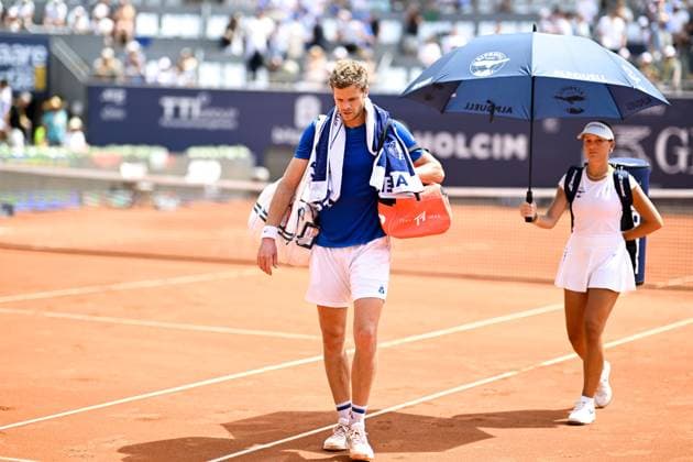 TENNIS - ATP, Tennis Herren Generali Open 2024 KITZBUEHEL,AUSTRIA,26.JUL.24 - TENNIS - ATP World Tour, Generali Open. Image shows the disappointment of Yannick Hanfmann (GER).  GEPAxpictures xDanielxSchoenherr