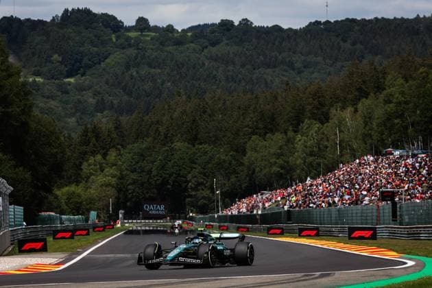 14 ALONSO Fernando (spa), Aston Martin F1 Team AMR24, action during the Formula 1 Rolex Belgian Grand Prix 2024, 14th round of the 2024 Formula One World Championship, WM, Weltmeisterschaft from July 26 to 28, 2024 on the Circuit de Spa-Francorchamps, in Stavelot, Belgium - F1 - BELGIAN GRAND PRIX 2024 DPPI Panoramic  240726_R14_BELGIO_DP_AV6_0485