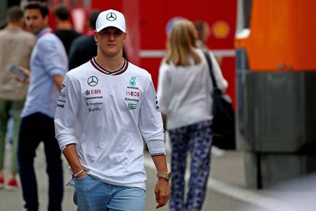 26 07 2024, xsvx, Motorsport FIA Formula 1, Belgian Grand Prix 2024 emspor, v l substitute driver Mick Schumacher Mercedes AMG Petronas DFL DFB REGULATIONS PROHIBIT ANY USE OF PHOTOGRAPHS as IMAGE SEQUENCES and or QUASI VIDEO Spa