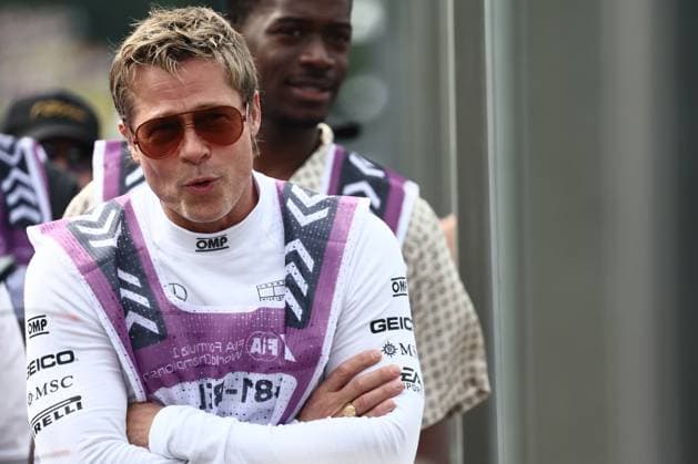 F1 Belgian Grand Prix 2024 Practice 2 Brad Pitt during second practice ahead of the Formula 1 Belgian Grand Prix at Spa-Francorchamps in Spa, Belgium on July 26, 2024. Spa Belgium  Copyright: xJakubxPorzyckix originalFilename:porzycki-f1belgia240726_np1Q9.jpg