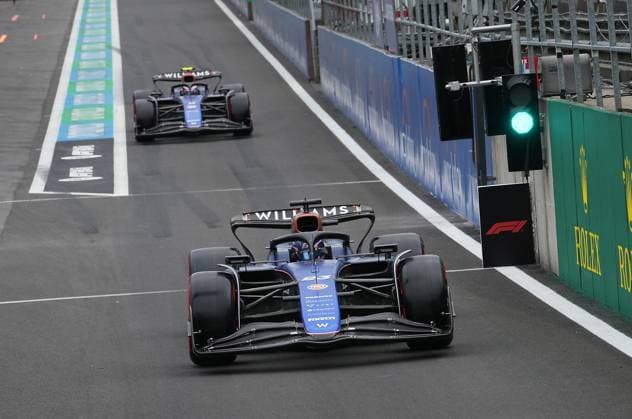 Formula 1 Rolex Belgian Grand Prix 2024 26 07 2024, Circuit de Spa Francorchamps, Spa Francorchhamps, Formula 1 Rolex Belgian Grand Prix 2024 , in the picture Alexander Albon GBR , Williams Racing, Logan Sargeant USA nordphotoxGmbHx xBratic nph00250