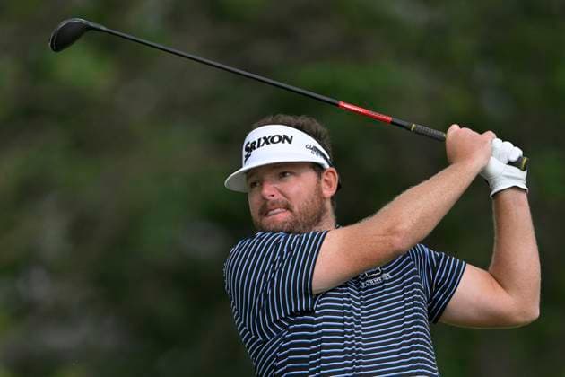 BLAINE, MN - JULY 26: Matthew NeSmith tees off on the 10th hole during the second round of the 3M Open at TPC Twin Cities on July 26, 2024 in Blaine, Minnesota. (Photo by Nick Wosika Icon Sportswire) GOLF: JUL 26 PGA, Golf Herren 3M Open EDITORIAL USE ONLY Icon202407253011