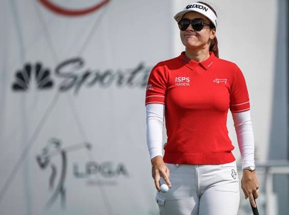July 26, 2024, Calgary, Ab, CANADA: Australia s Hannah Green reacts to her putt on the eighteenth hole during the second round at the LPGA, Golf Damen Canadian Women s Open golf tournament in Calgary, Alta., Friday, July 26, 2024. s Hannah Green  - ZUMAc35_ 20240726_zaf_c35_037 Copyright: xJeffxMcintoshx