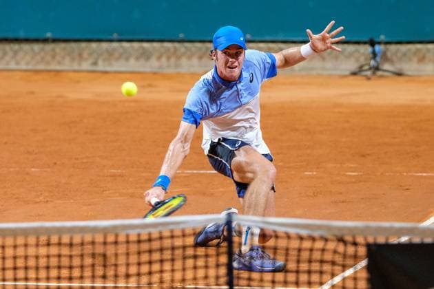 Verona: Vilius Gaubas from Lithuania in action during Internazionali di Verona - ATP, Tennis Herren Challenger 100 tennis tournament at Sports Club Verona on July 26, 2024, Verona Italy. International Tennis match - ATP CHALLENGER - INTERNAZIONALI DI VERONA  - ZUMAp169 20240726_zsa_p169_276 Copyright: xRobertoxTommasini IPAxSportx