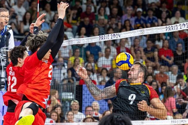 Volleyball - Olympic Games, Olympische Spiele, Olympia, OS Paris 2024: Day 1 Gyorgy Grozer is playing during Volleyball Men s Preliminary Round - Group C - match between Japan and Germany on Day -3 Olympic Games Paris 2024 at South Paris Arena in Paris, France on July 27, 2024. Paris France  Copyright: xAndrzejxIwanczukx originalFilename:iwanczuk-volleyba240727_npabW.jpg