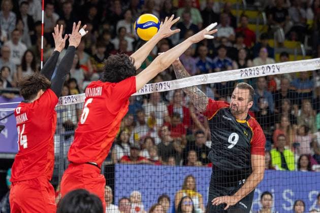 Volleyball - Olympic Games, Olympische Spiele, Olympia, OS Paris 2024: Day 1 Gyorgy Grozer is playing during Volleyball Men s Preliminary Round - Group C - match between Japan and Germany on Day -1 Olympic Games Paris 2024 at South Paris Arena in Paris, France on July 27, 2024. Paris France  Copyright: xAndrzejxIwanczukx originalFilename:iwanczuk-volleyba240727_npY7x.jpg