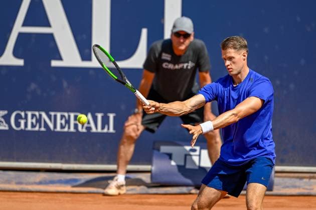 TENNIS - ATP, Tennis Herren Generali Open 2024 KITZBUEHEL,AUSTRIA,27.JUL.24 - TENNIS - ATP World Tour, Generali Open. Image shows Hendrik Jebens (GER).  GEPAxpictures xDanielxSchoenherr