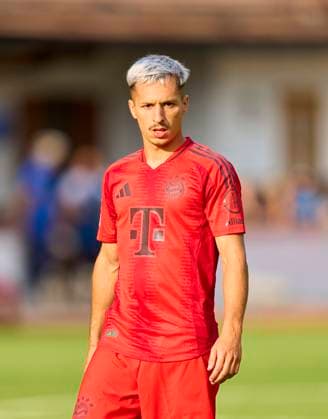 Bryan Zaragoza (FCB 17) at the friendly match FC ROTTACH-EGERN - FC BAYERN MÜNCHEN 1-14 in the Training Camp at Stadion am Birkenmoos, 1.German Soccer League , in Rottach-Egern, Tegernsee, July 24, 2024 Season 2024 2025, FCB,
