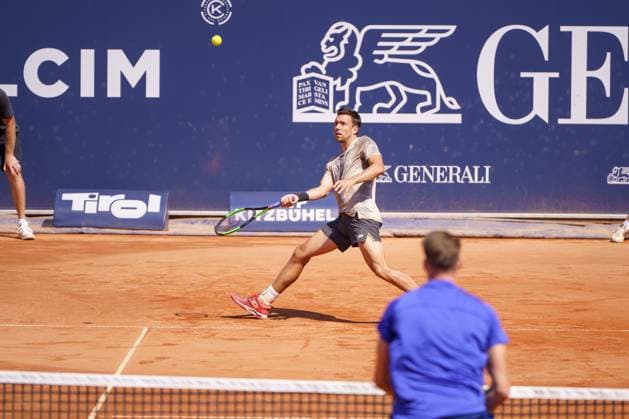 Generali Open ATP 250 2024 Kitzbühel, 27 07 2024 Andreas Mies GER, Germany Generali Open 2024, ATP 250, Sportpark Kitzbühel on 27 07 2024, Kitzbühel Copyright: xBEAUTIFULxSPORTSx Pajonkx