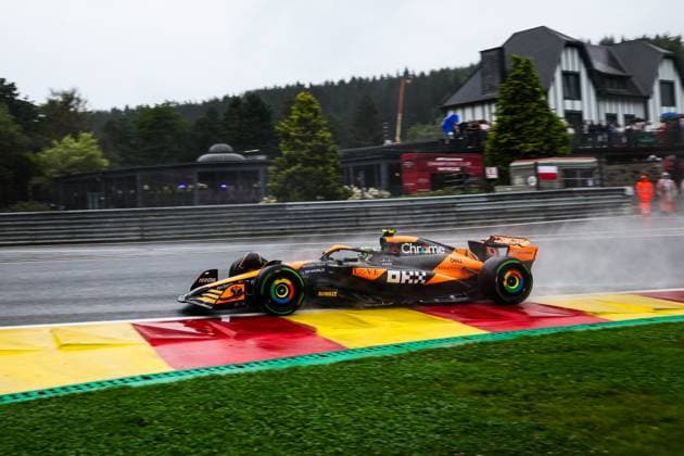 04 NORRIS Lando (gbr), McLaren F1 Team MCL38, action during the Formula 1 Rolex Belgian Grand Prix 2024, 14th round of the 2024 Formula One World Championship, WM, Weltmeisterschaft from July 26 to 28, 2024 on the Circuit de Spa-Francorchamps, in Stavelot, Belgium - F1 - BELGIAN GRAND PRIX 2024 DPPI Panoramic  240727_R14_BELGIO_DP_FG0O4299