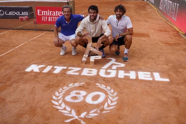 Generali Open ATP 250 2024 Kitzbühel, 27 07 2024 Matteo Berrettini ITA, Italy with his team at the award ceremony of the Generali Open Generali Open 2024, ATP 250, Sportpark Kitzbühel on 27 07 2024, Kitzbühel Copyright: xBEAUTIFULxSPORTSx Pajonkx