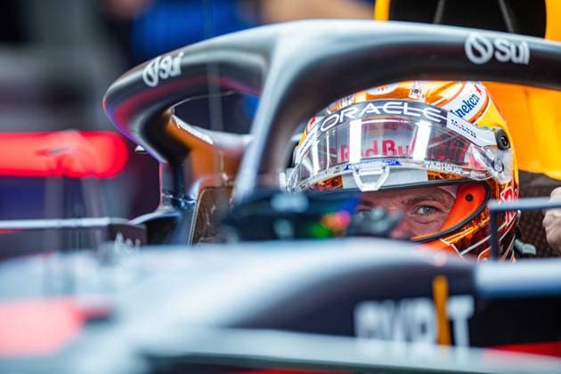 Red Bull Racing Dutch rider Max Verstappen is pictured during the free training ahead of the Grand Prix F1 of Belgium race, in Spa-Francorchamps, Saturday 27 July 2024. The Spa-Francorchamps Formula One Grand Prix takes place this weekend, from July 25th to July 28th. JONASxROOSENS  x97152599x