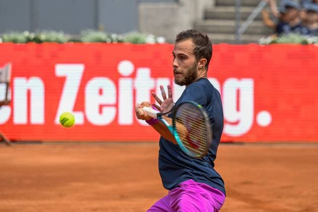 TENNIS - ATP, Tennis Herren Generali Open 2024 KITZBUEHEL,AUSTRIA,27.JUL.24 - TENNIS - ATP World Tour, Generali Open. Image shows Hugo Gaston (FRA).  GEPAxpictures xDanielxSchoenherr